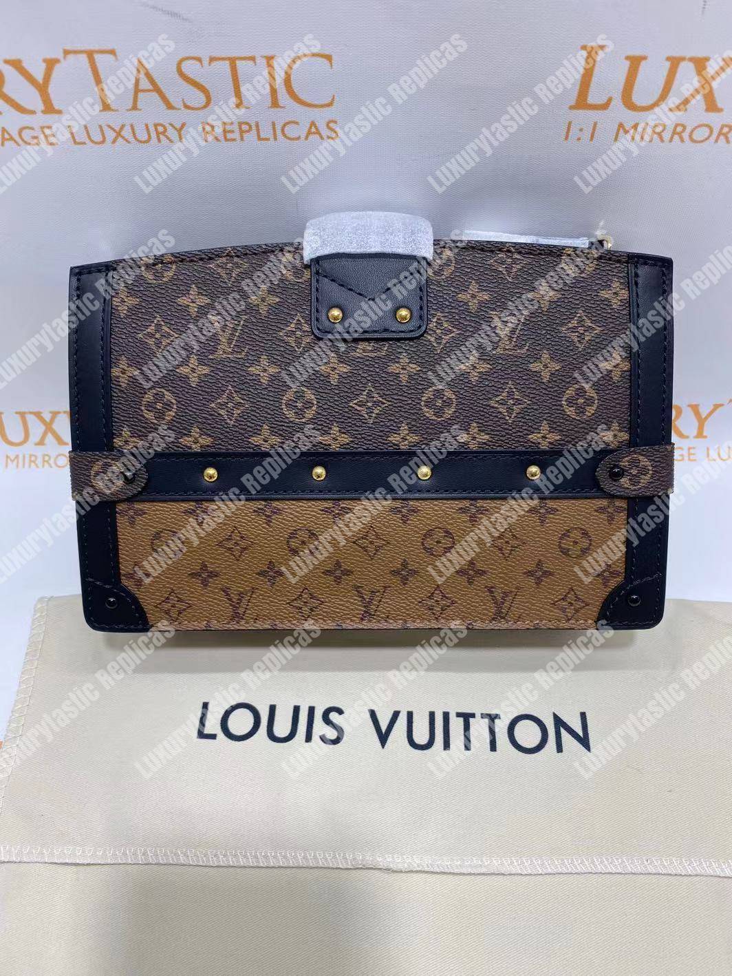 LV Trunk Clutch Monogram Reverse Canvas