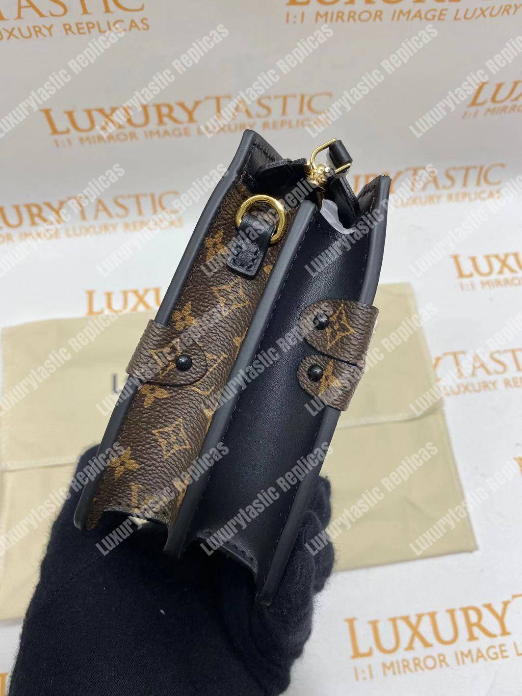 LV Trunk Clutch Monogram Reverse Canvas