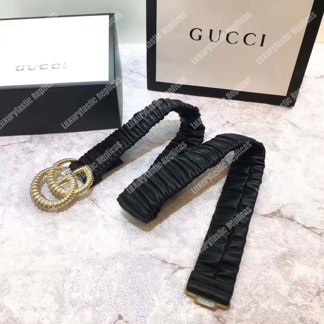 G*u*i belt with torchon double g buckle