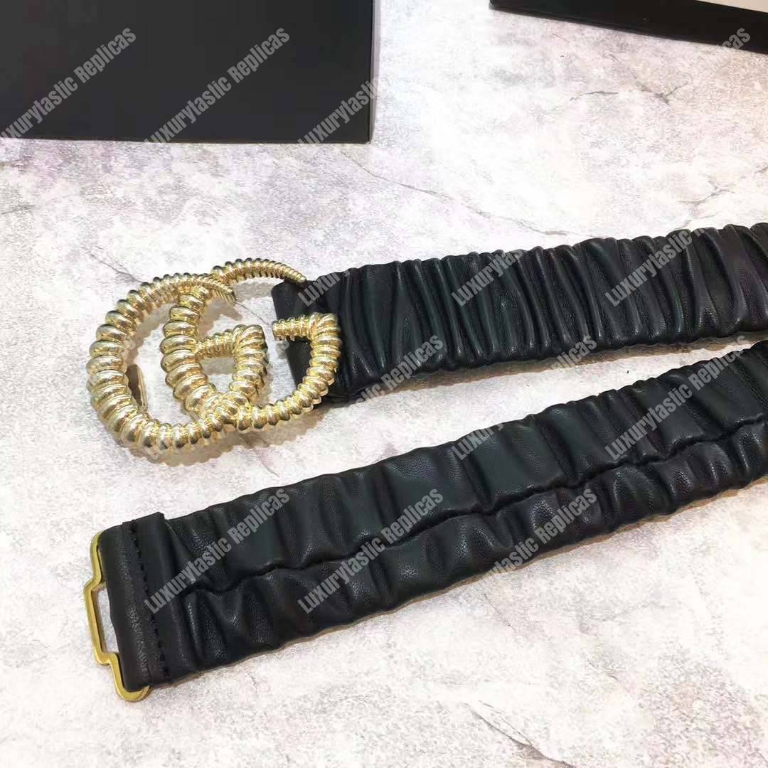 G*u*i belt with torchon double g buckle