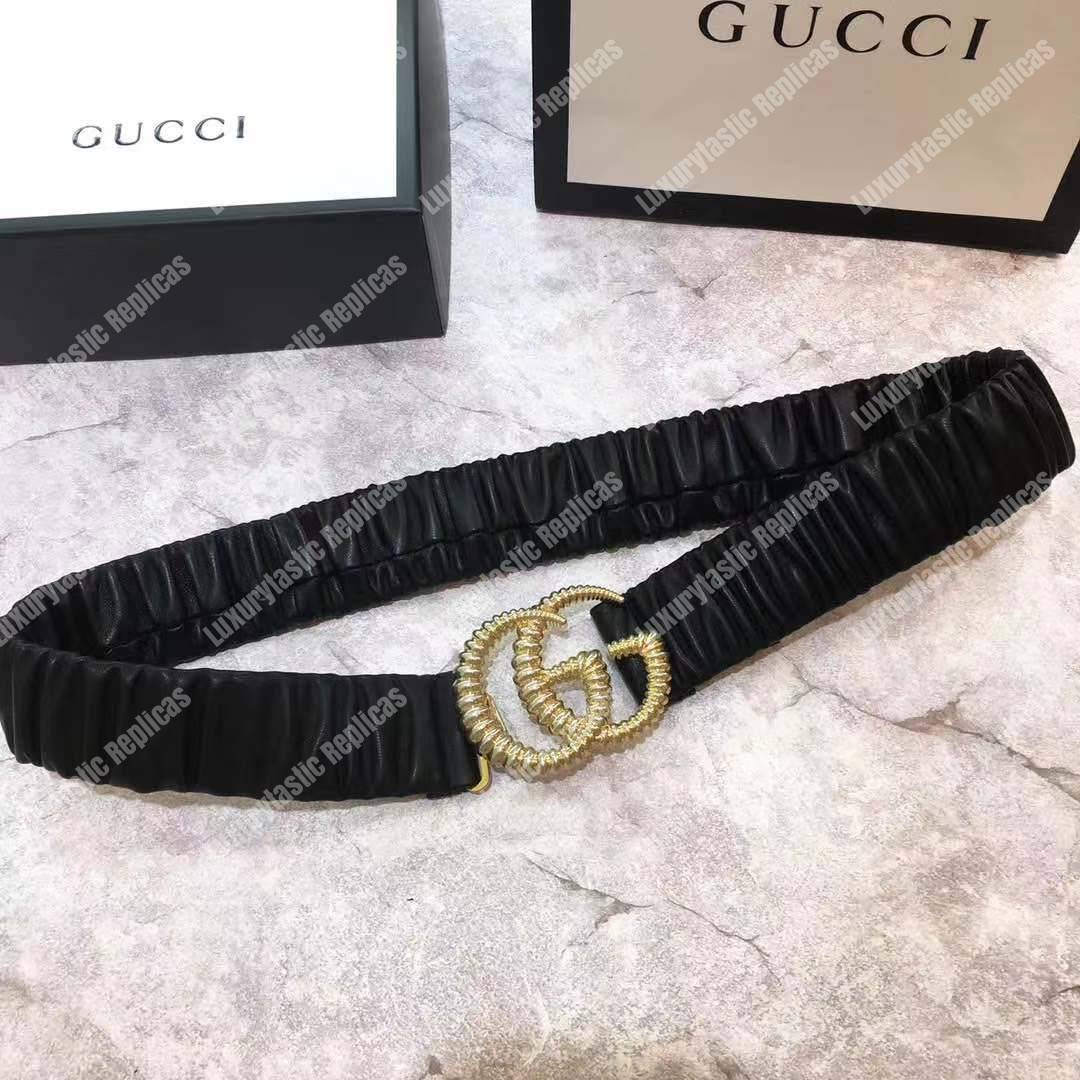 G*u*i belt with torchon double g buckle