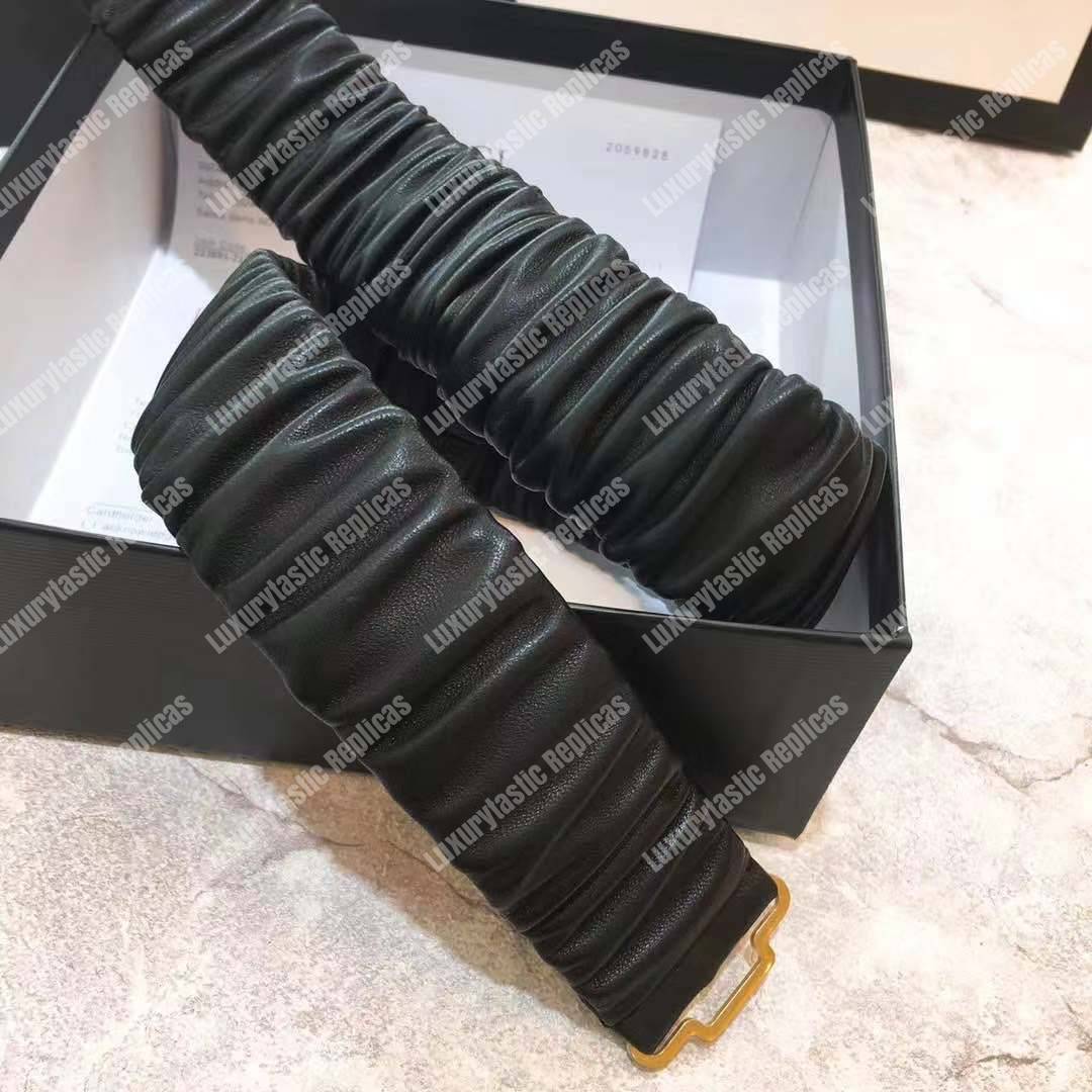 G*u*i belt with torchon double g buckle