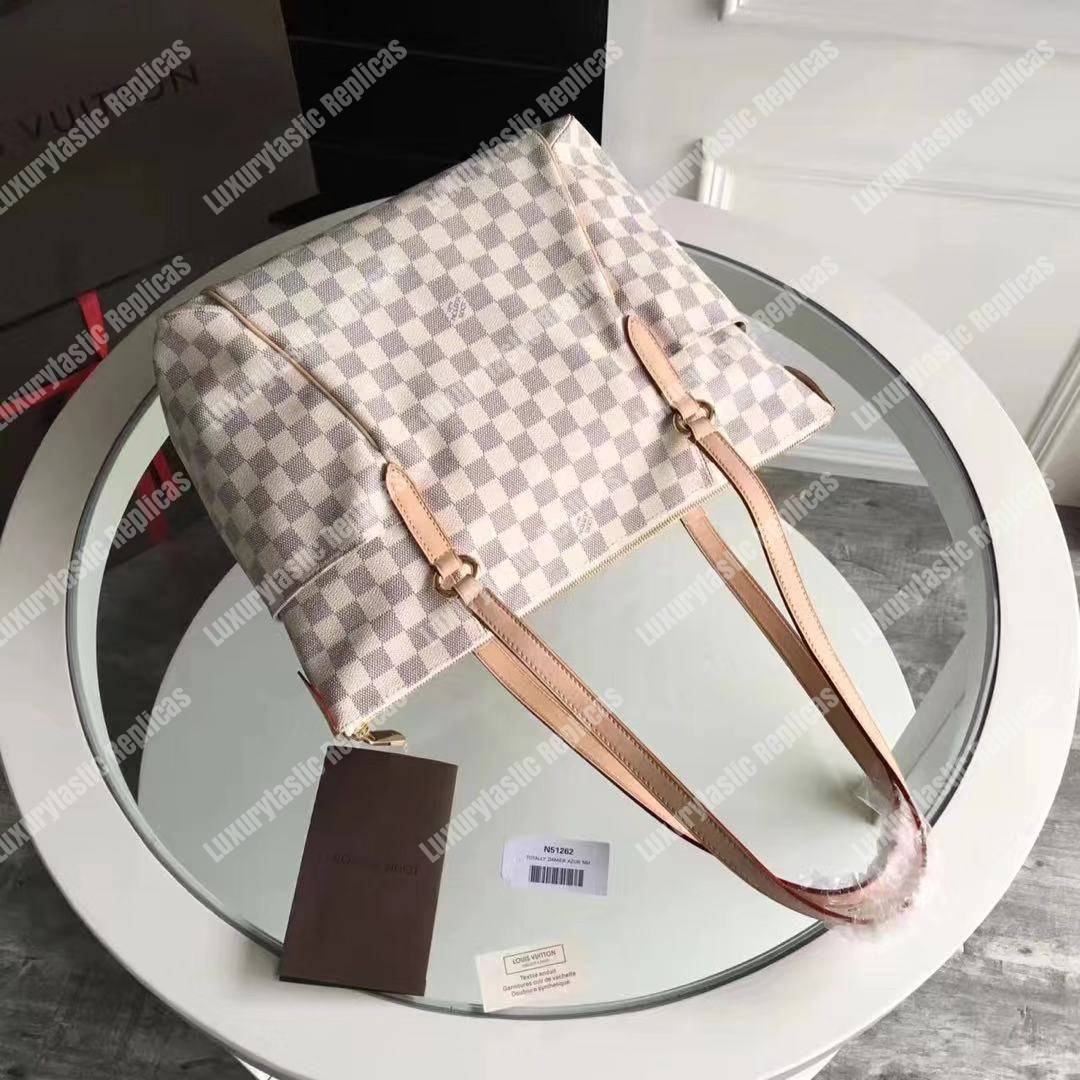 LV Totally MM Bag Damier Azur Beige