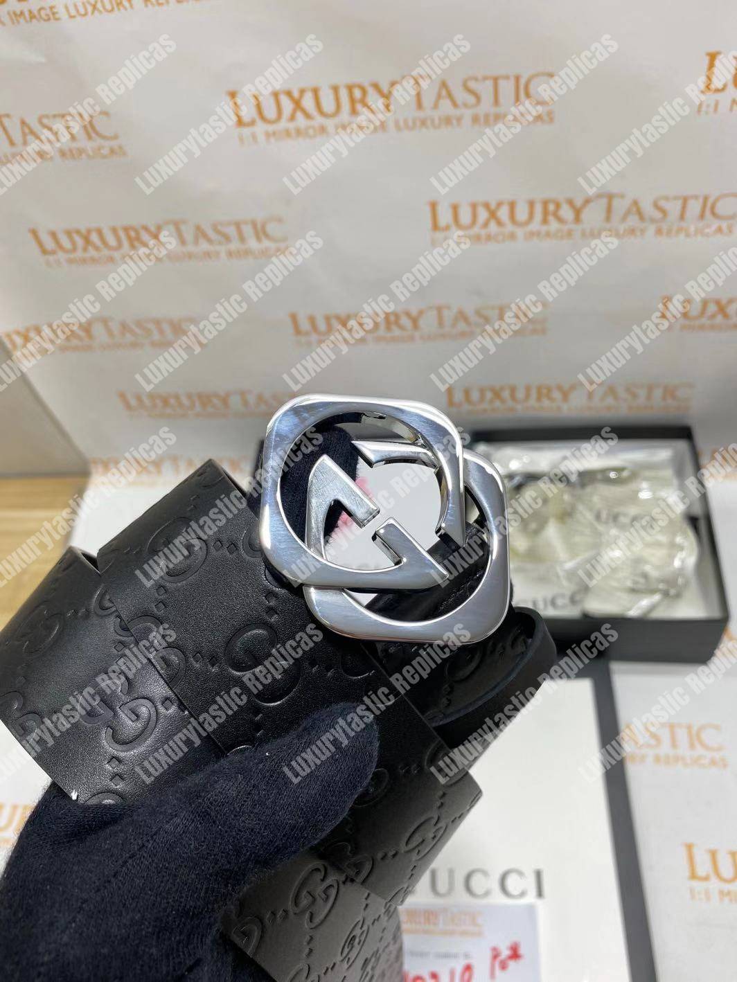 G*u*i signature leather belt