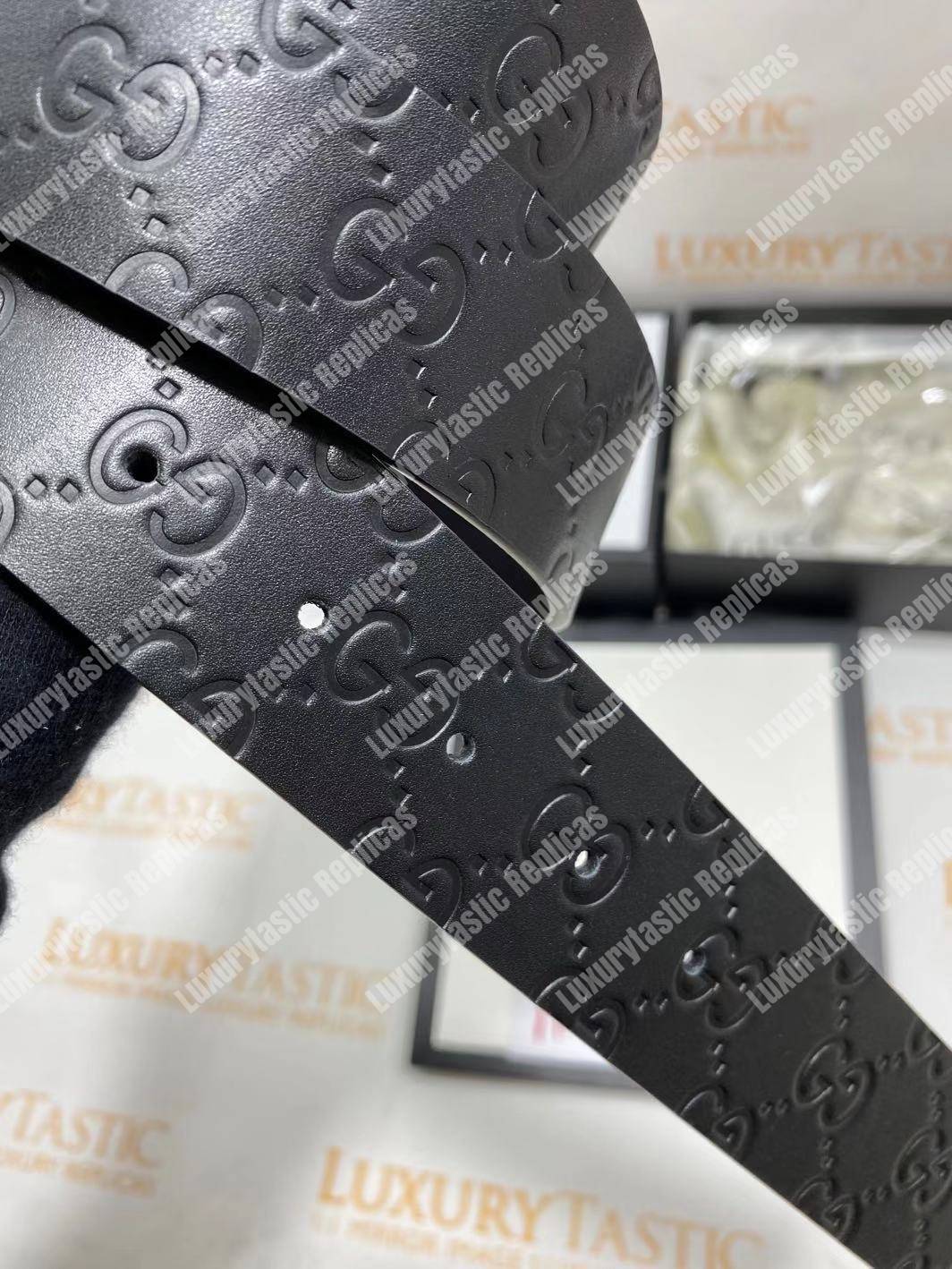 G*u*i signature leather belt