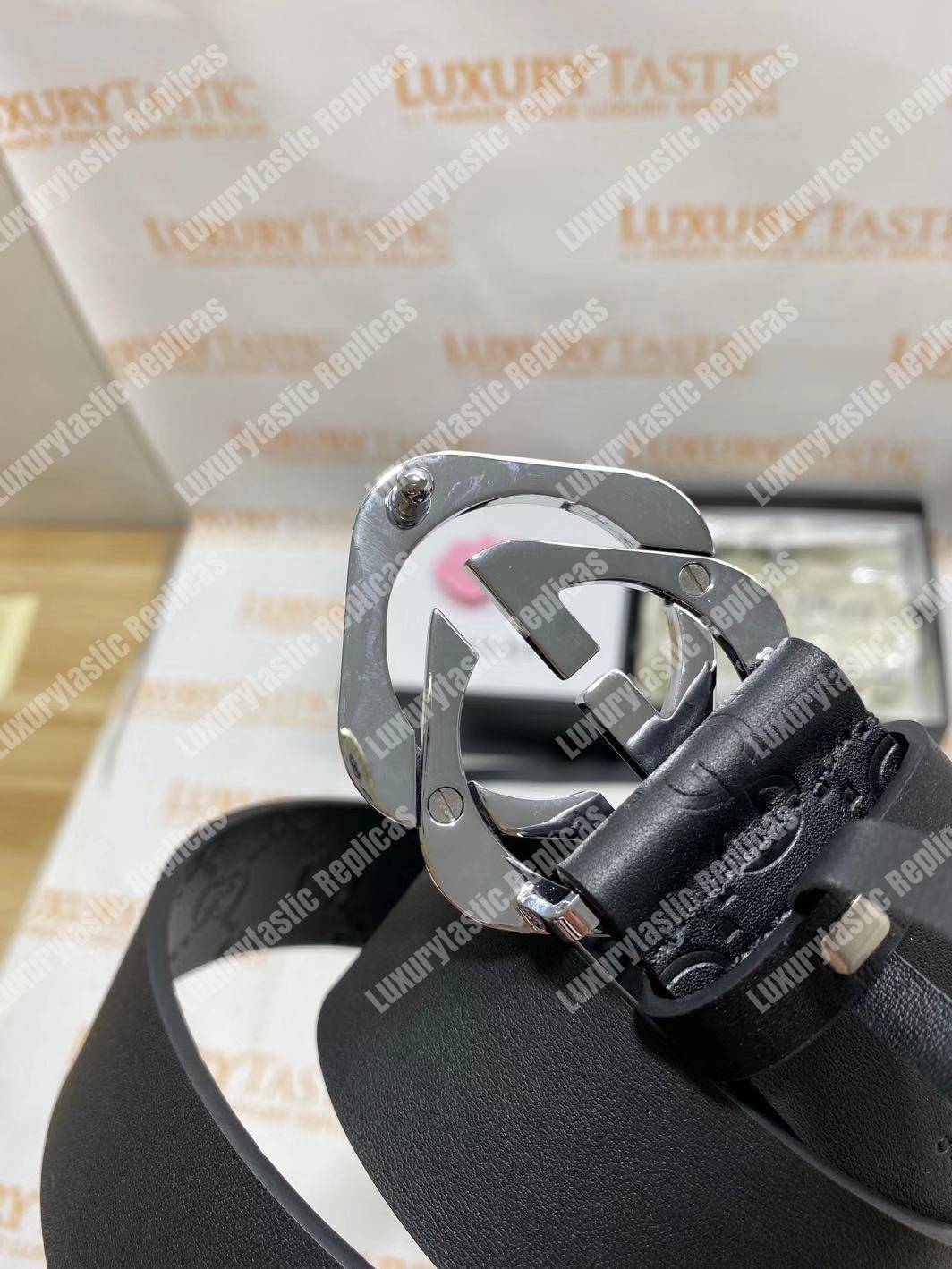 G*u*i signature leather belt