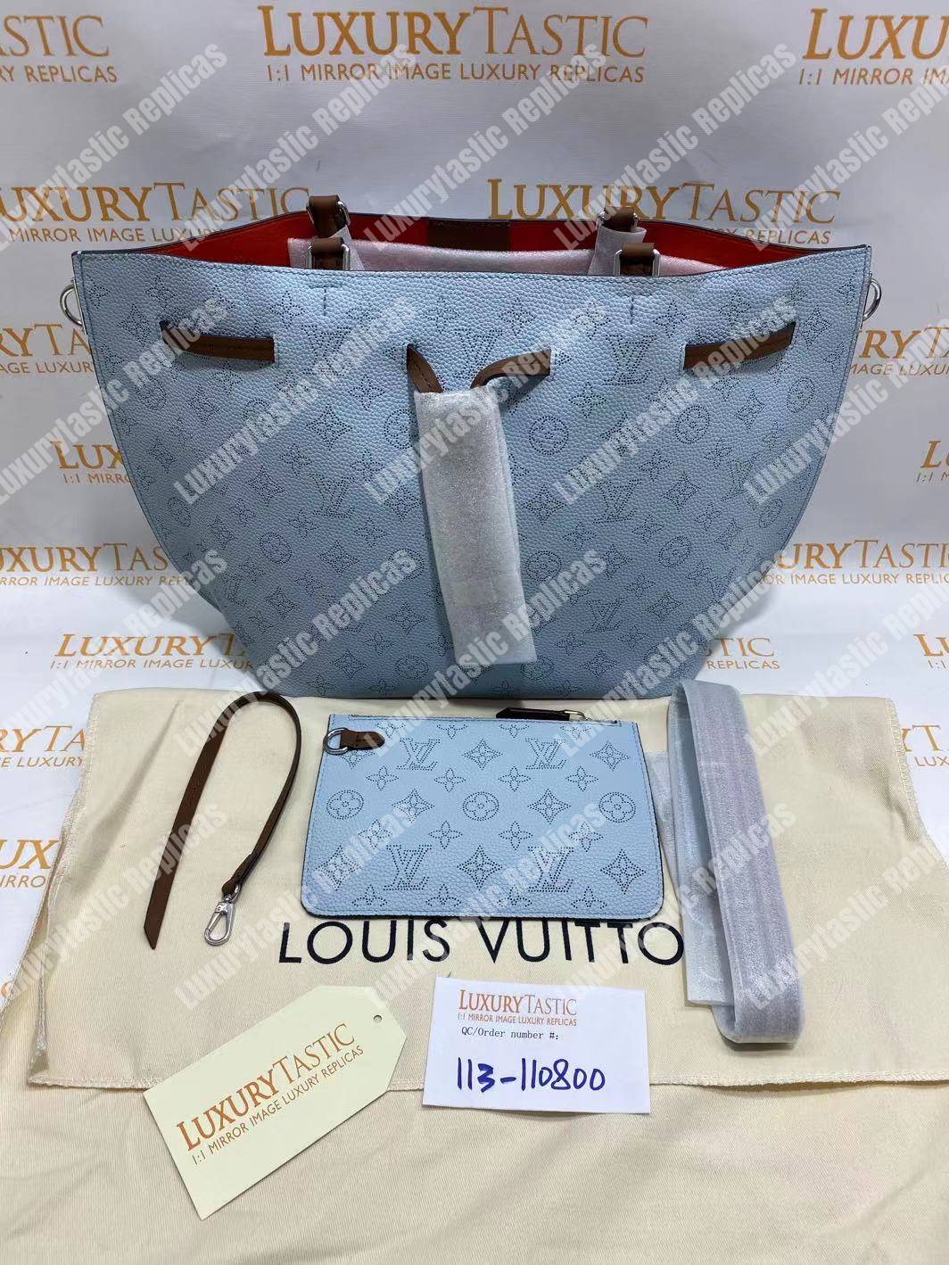 LV Girolata Handbag Mahina Bleu Horizon Pumpkin