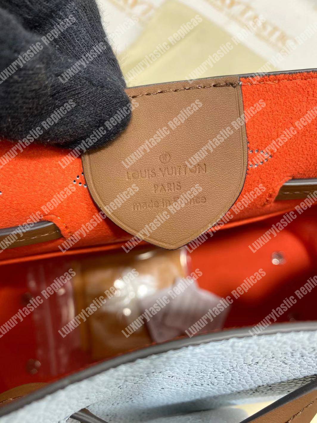 LV Girolata Handbag Mahina Bleu Horizon Pumpkin