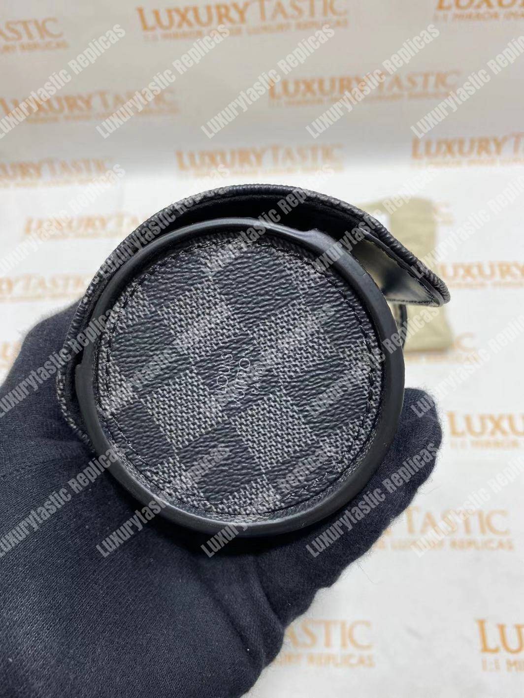 LV 3 Watch Case Damier Graphite Canvas