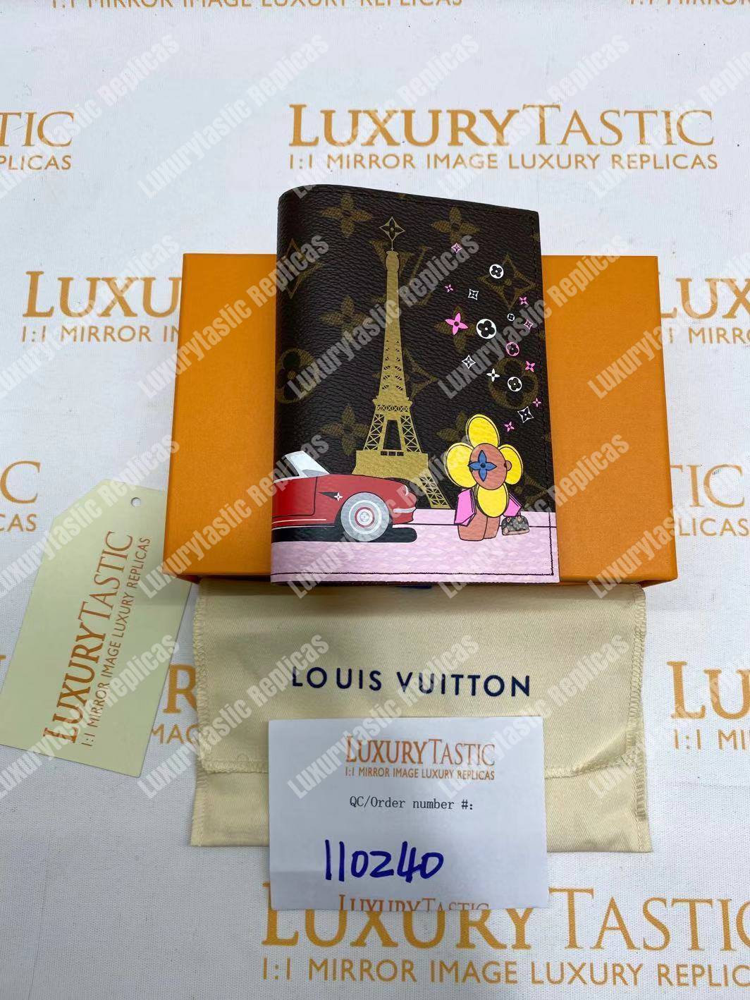 LV Passport Cover Monogram Eiffel Tower
