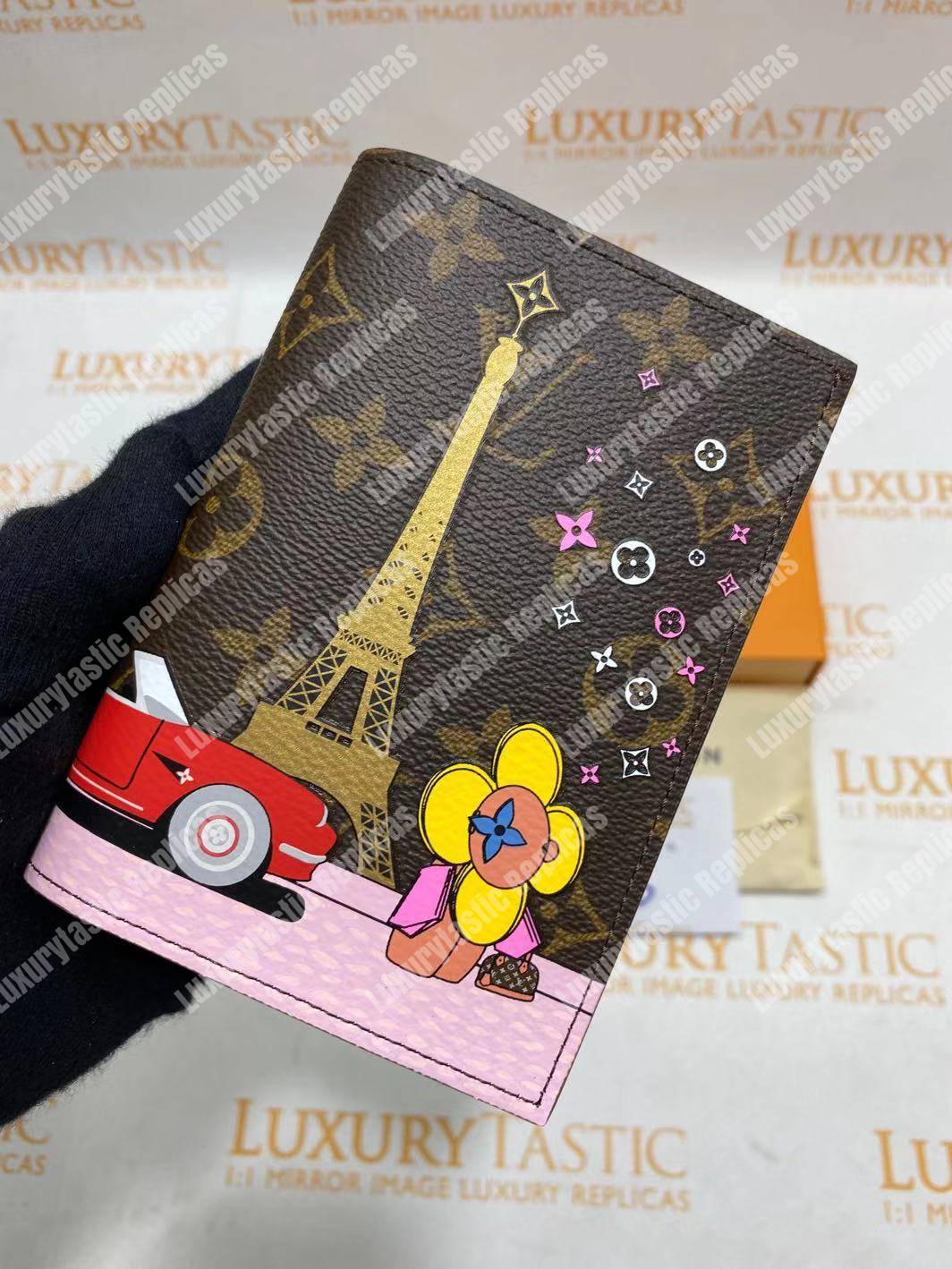 LV Passport Cover Monogram Eiffel Tower