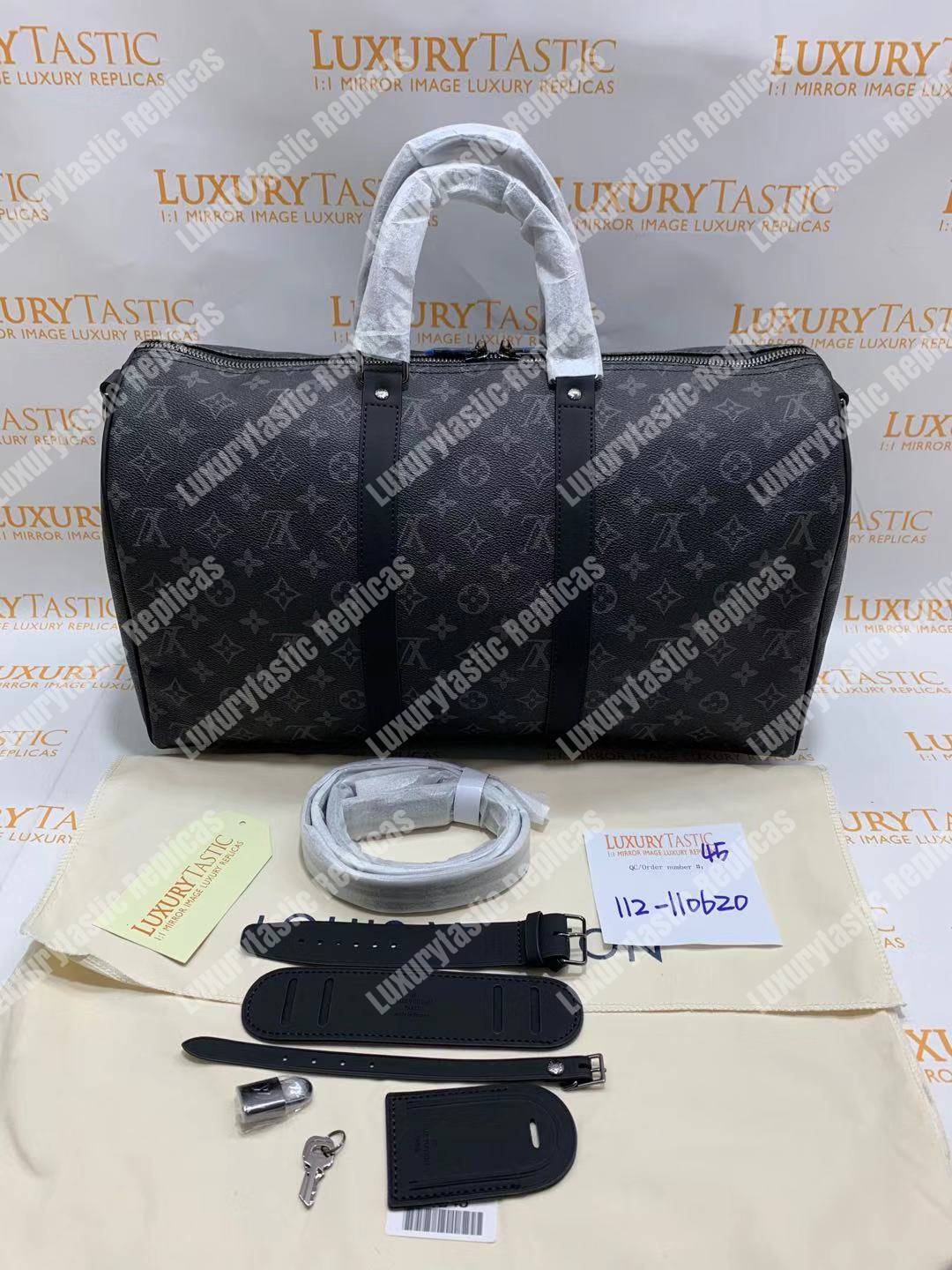 LV Keepall Bandouliere 45 Monogram Eclipse