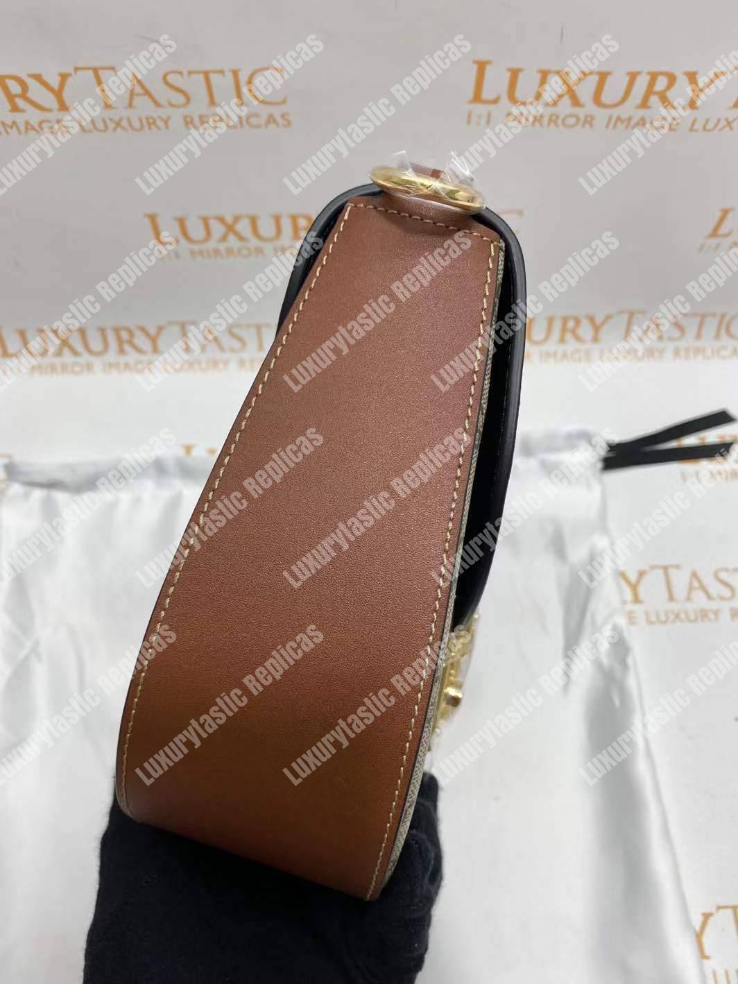 G*u*i padlock medium gg shoulder bag beige/ebony black