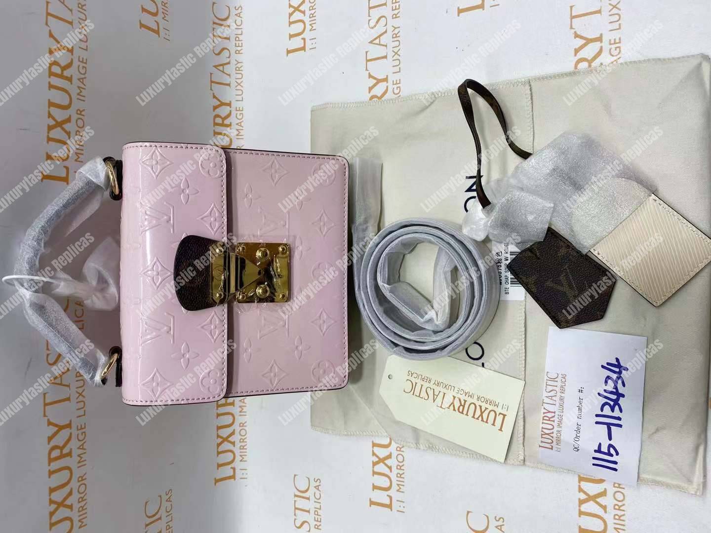 LV Spring Street Monogram Vernis Rose Ballerine