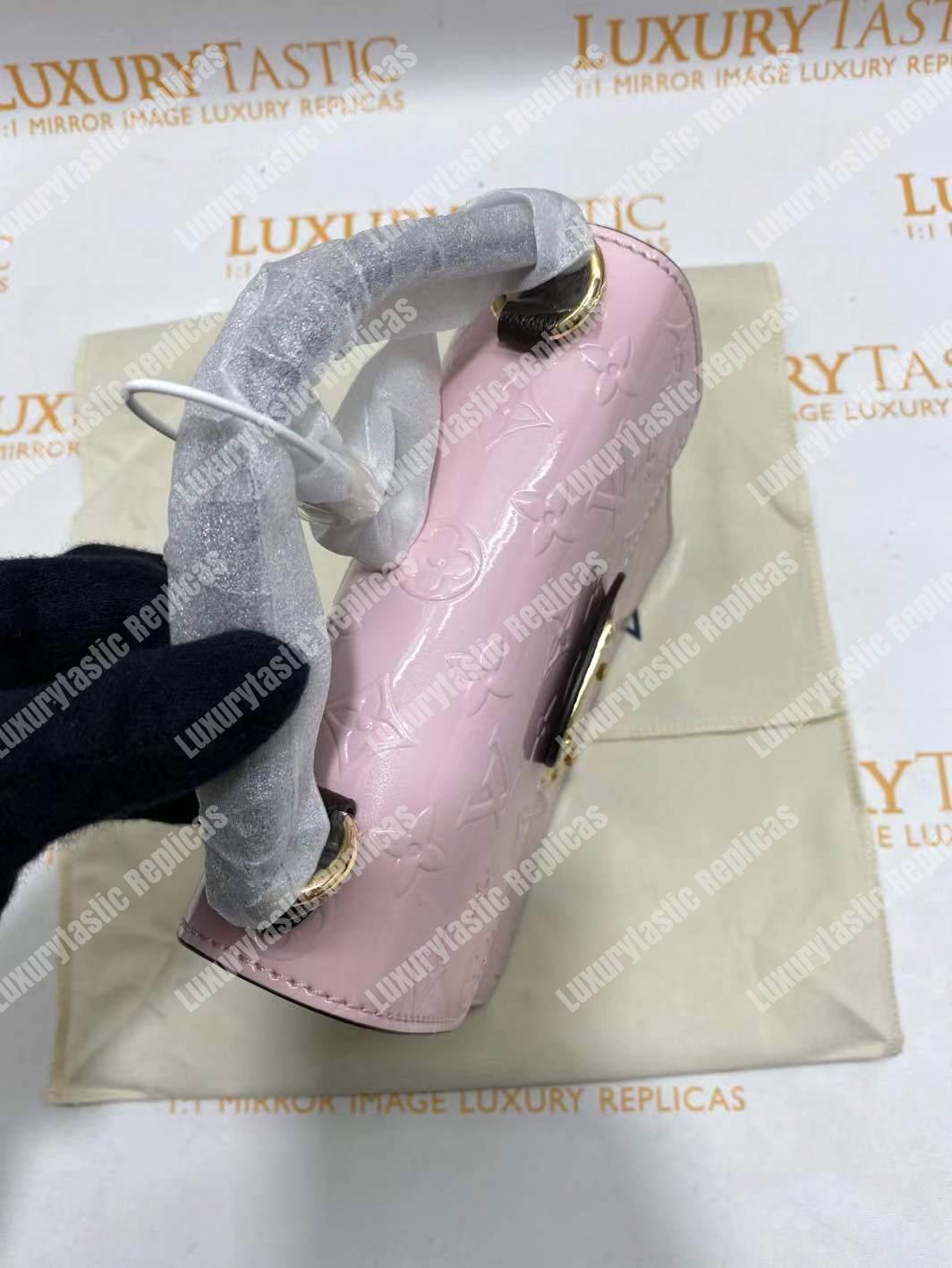 LV Spring Street Monogram Vernis Rose Ballerine