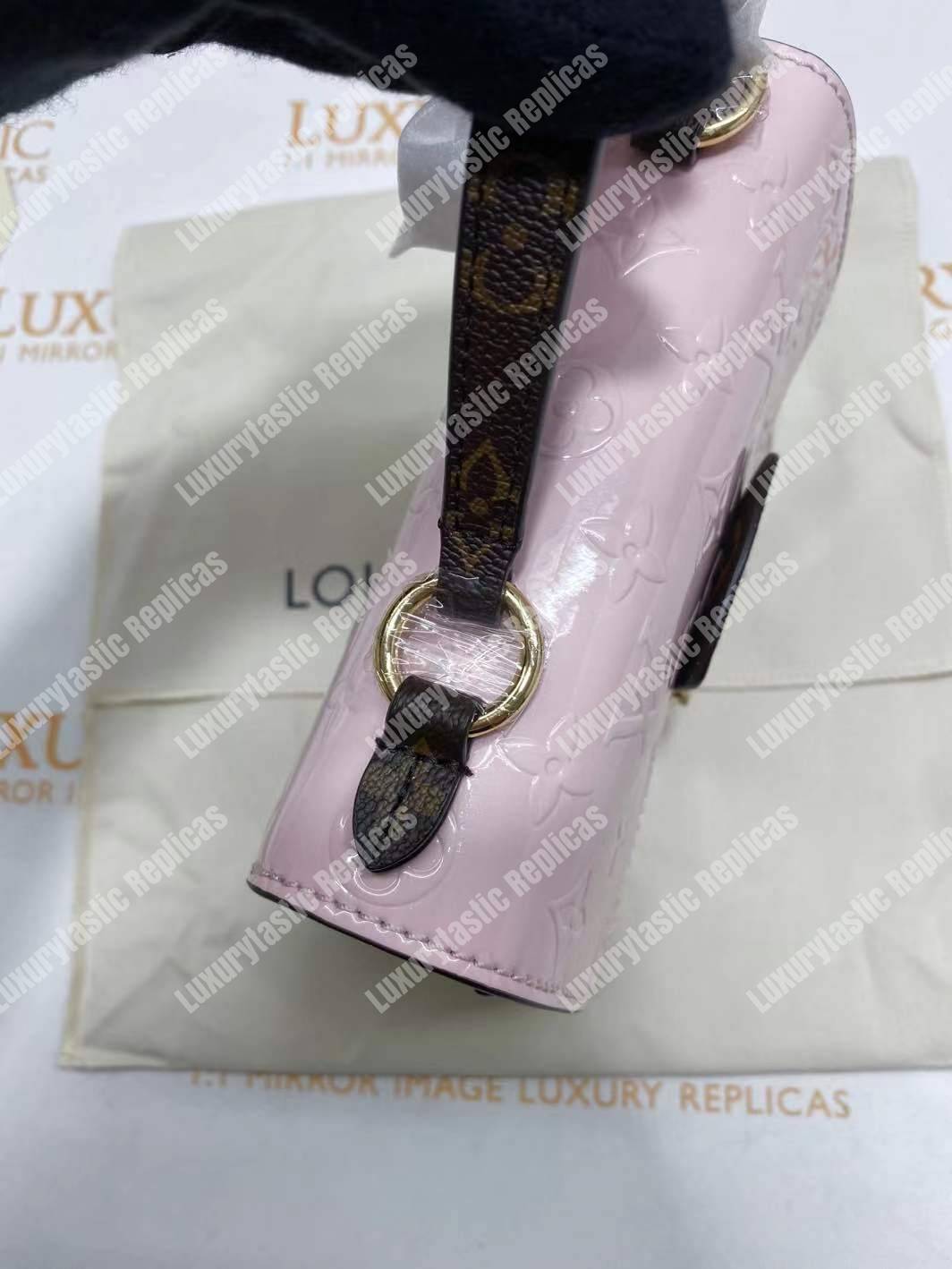 LV Spring Street Monogram Vernis Rose Ballerine