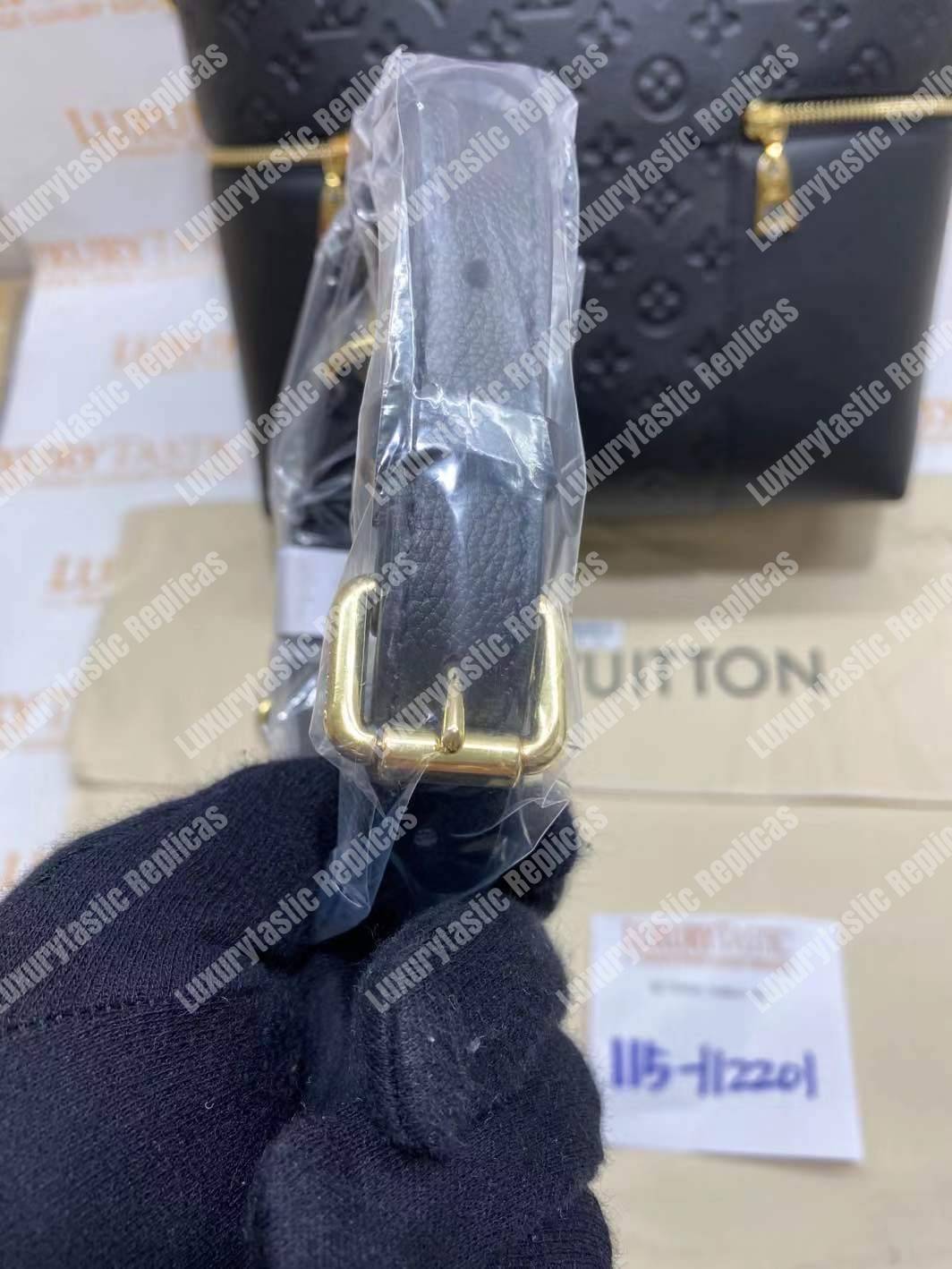 LV Melie Designer Monogram Leather Noir