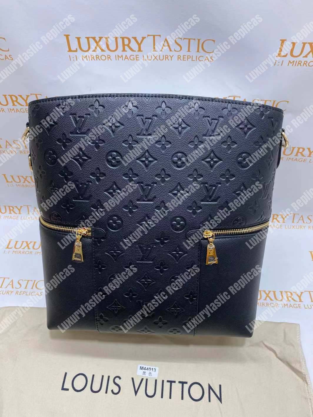 LV Melie Designer Monogram Leather Noir