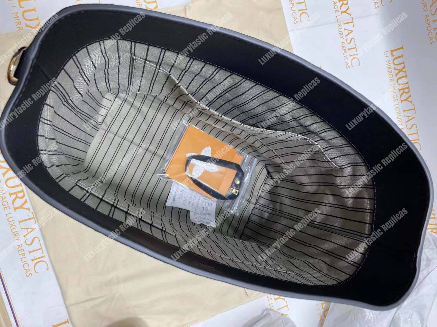 LV Melie Designer Monogram Leather Noir