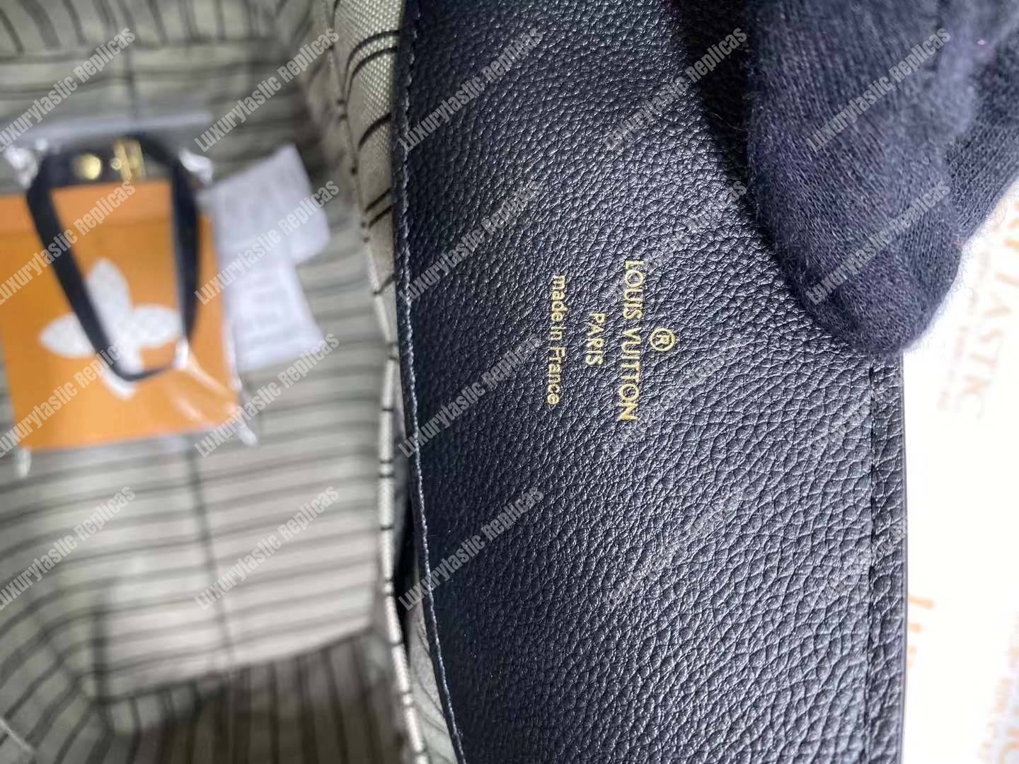 LV Melie Designer Monogram Leather Noir
