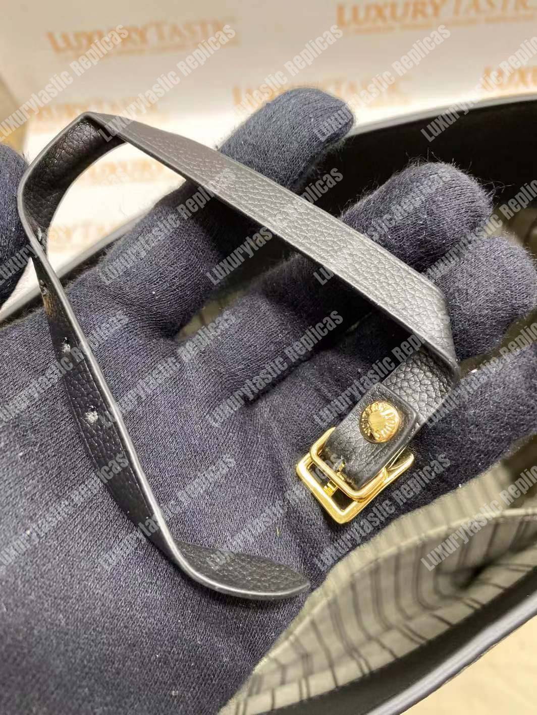 LV Melie Designer Monogram Leather Noir