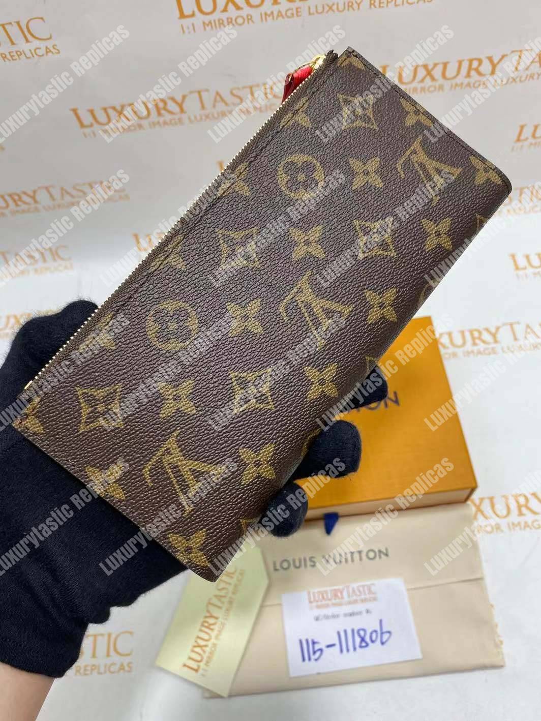 LV Adele Wallet Monogram Canvas Coquelicot