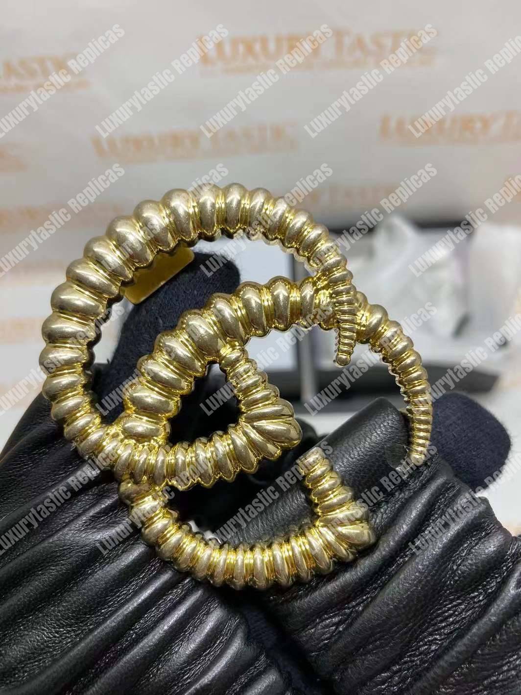 G*u*i belt with torchon double g buckle