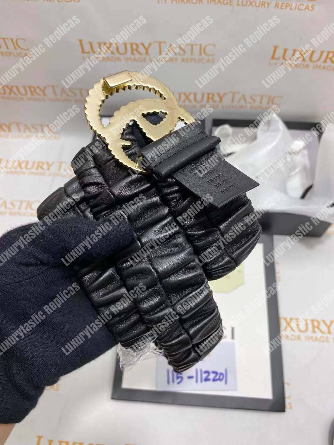 G*u*i belt with torchon double g buckle
