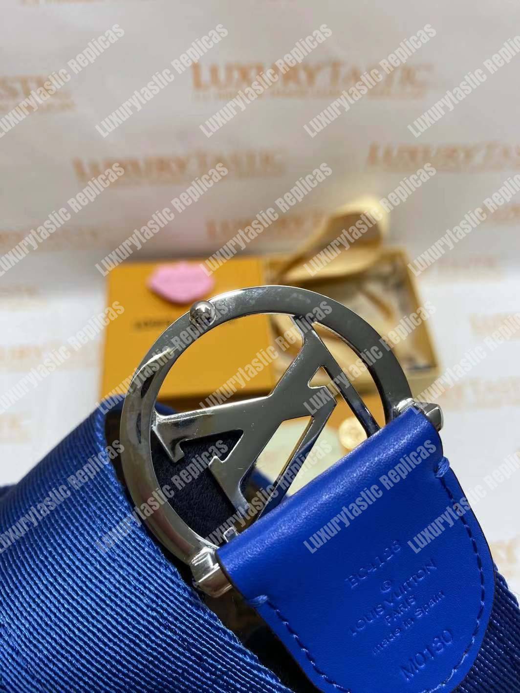 LV Circle 40mm Belt Blue