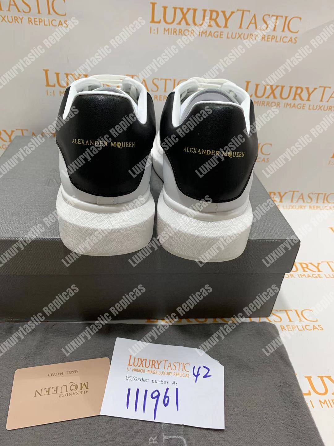 Harrods Alexander McQueen Leather Runway Sneakers White