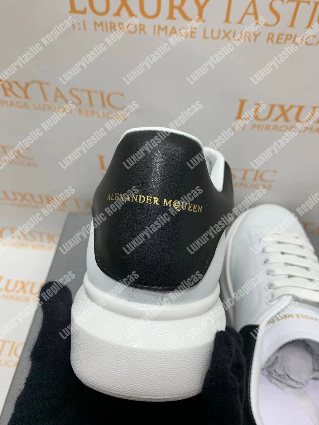 Harrods Alexander McQueen Leather Runway Sneakers White