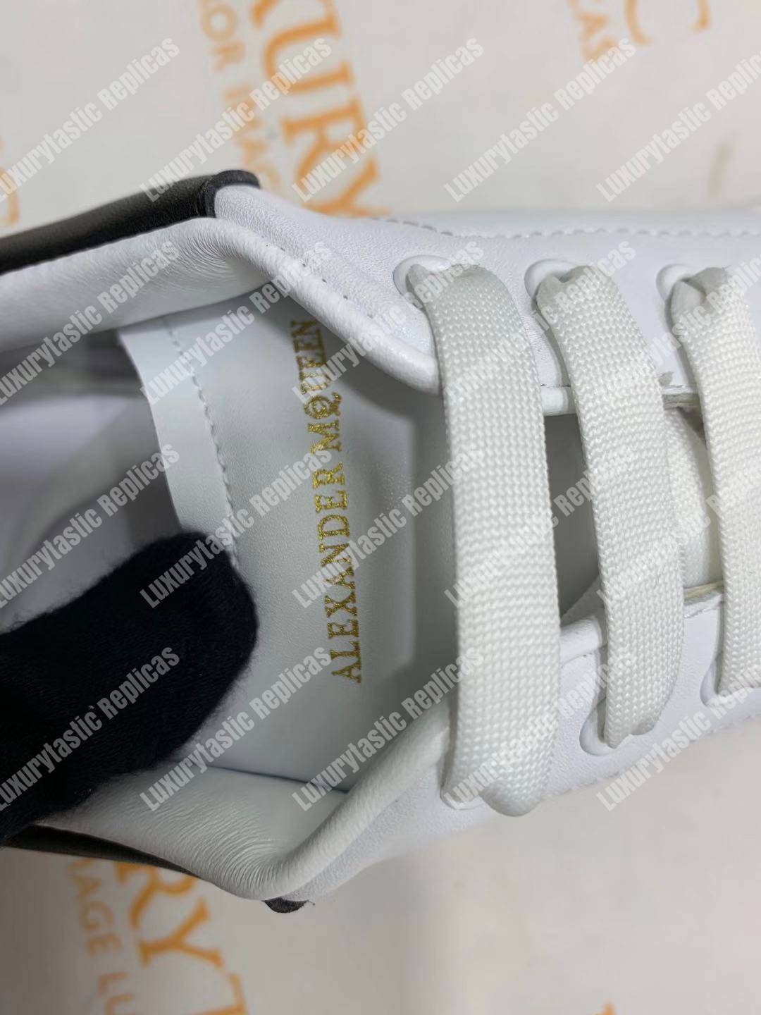 Harrods Alexander McQueen Leather Runway Sneakers White