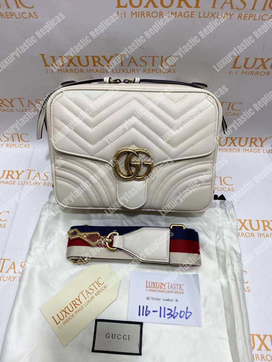 G*u*i gg marmont small shoulder bag white