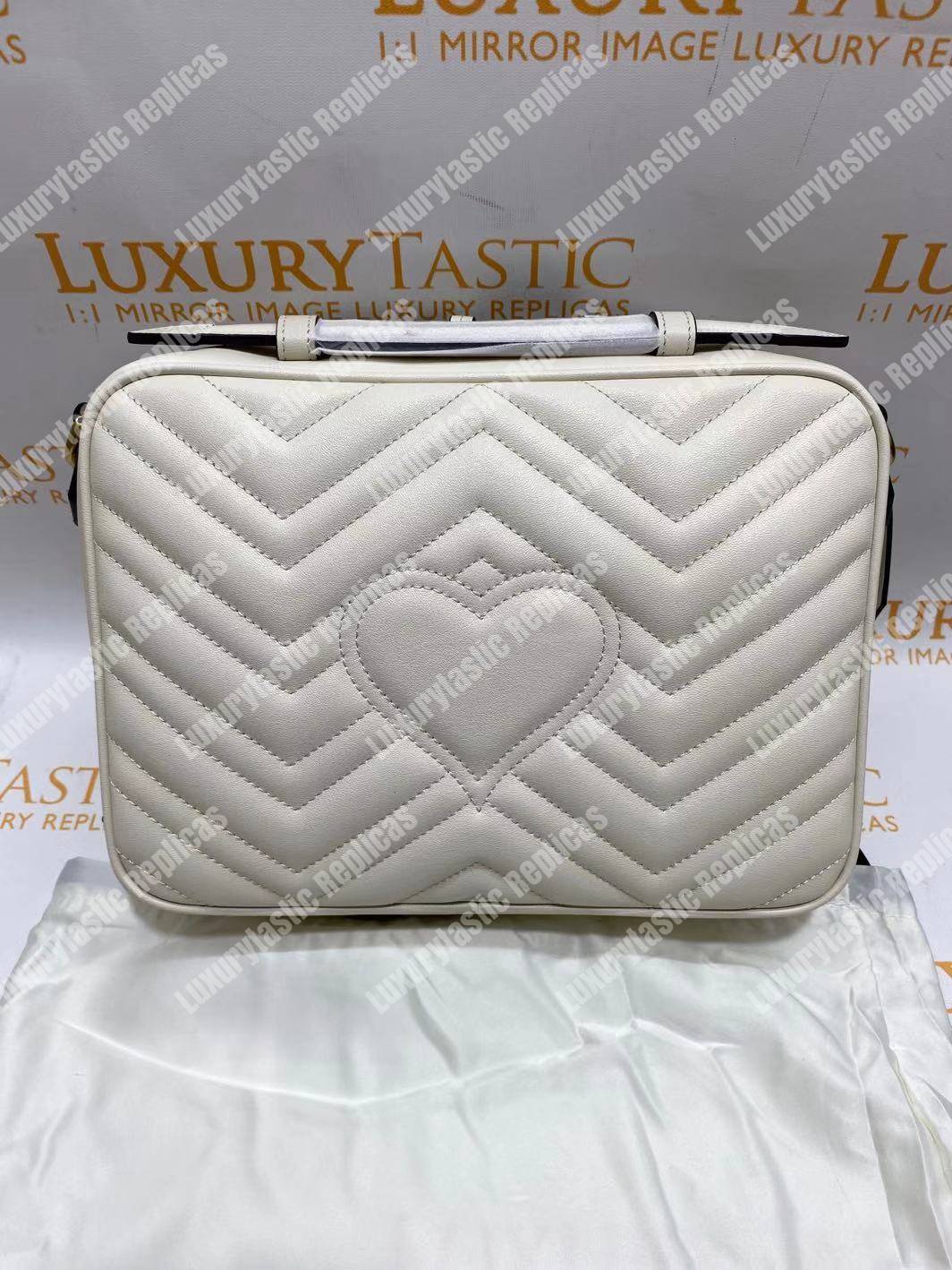 G*u*i gg marmont small shoulder bag white