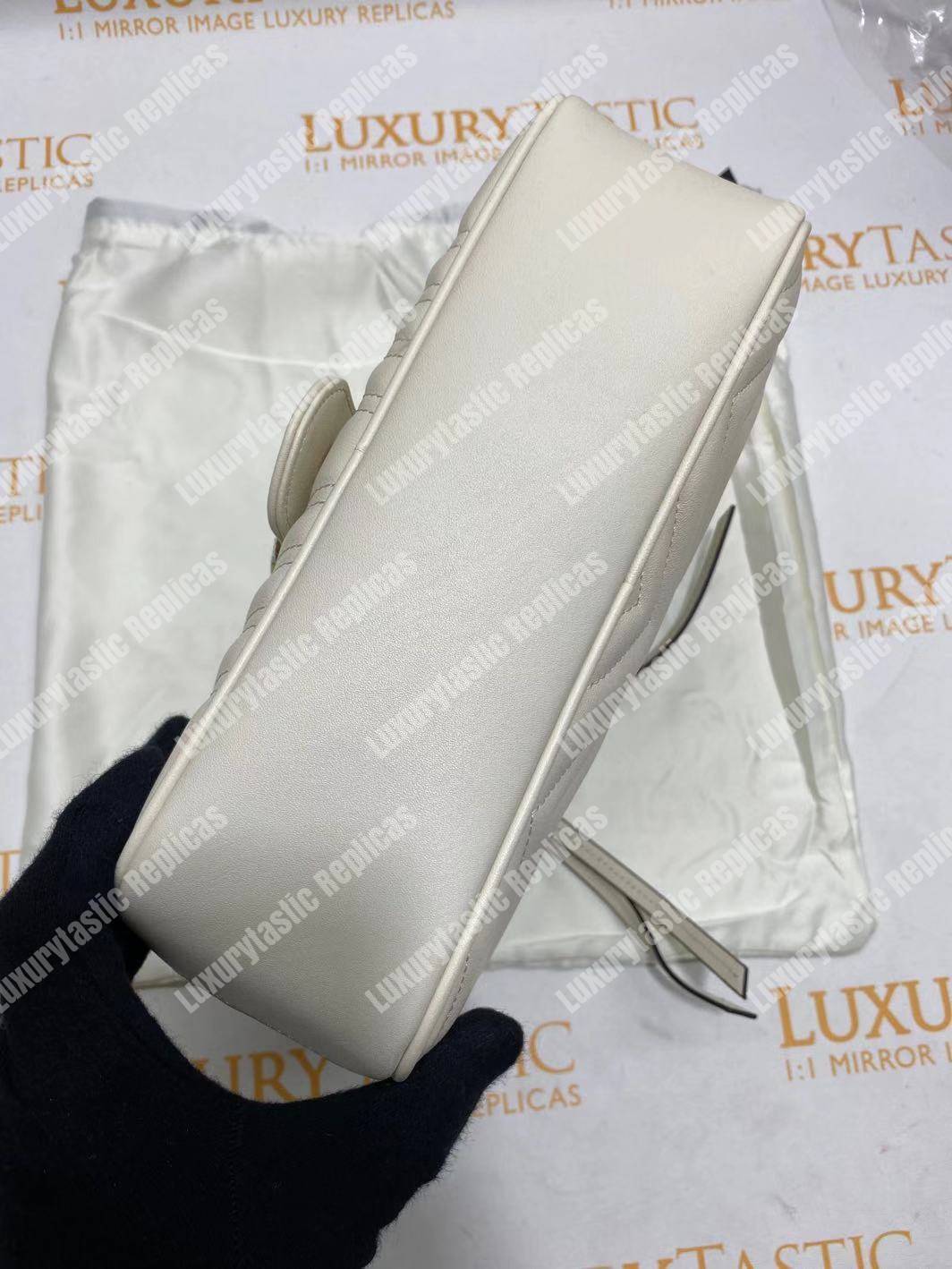 G*u*i gg marmont small shoulder bag white