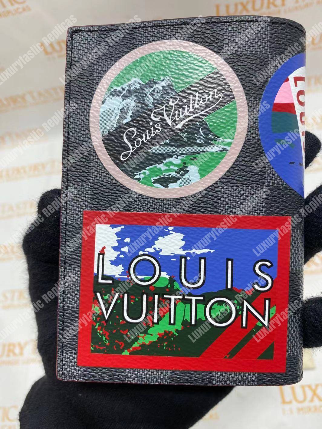 LV Passport Cover Damier Graphite Alps
