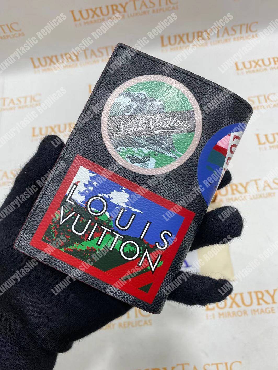 LV Passport Cover Damier Graphite Alps