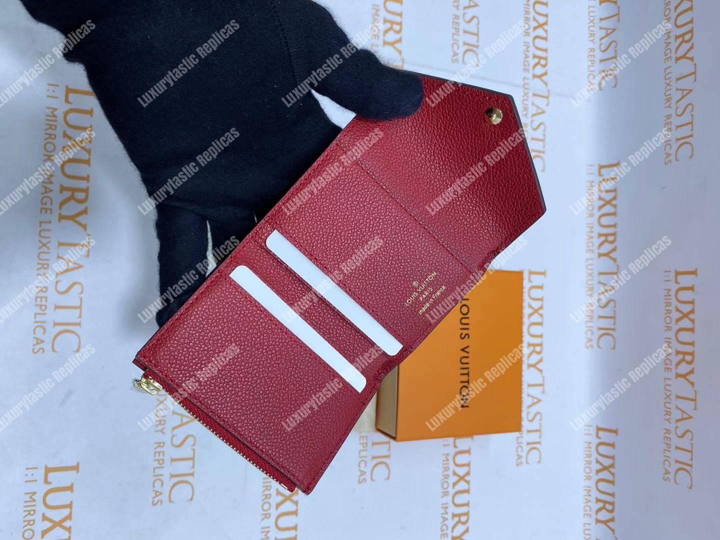 LV Zoé Wallet Monogram Empreinte Scarlet