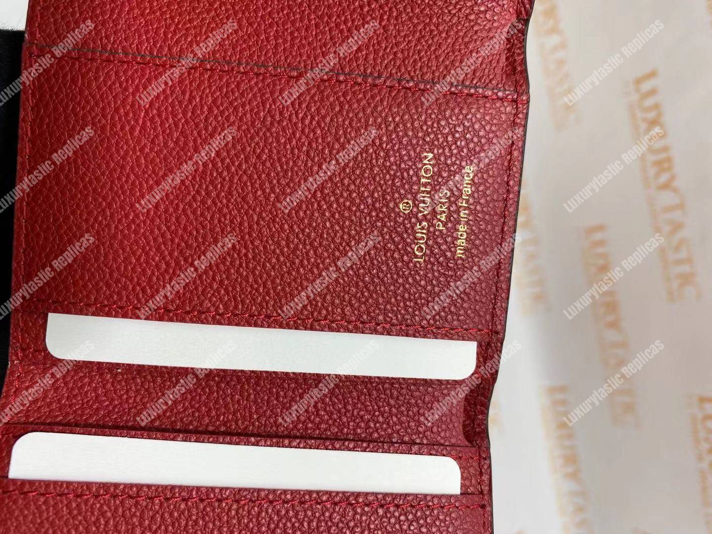 LV Zoé Wallet Monogram Empreinte Scarlet