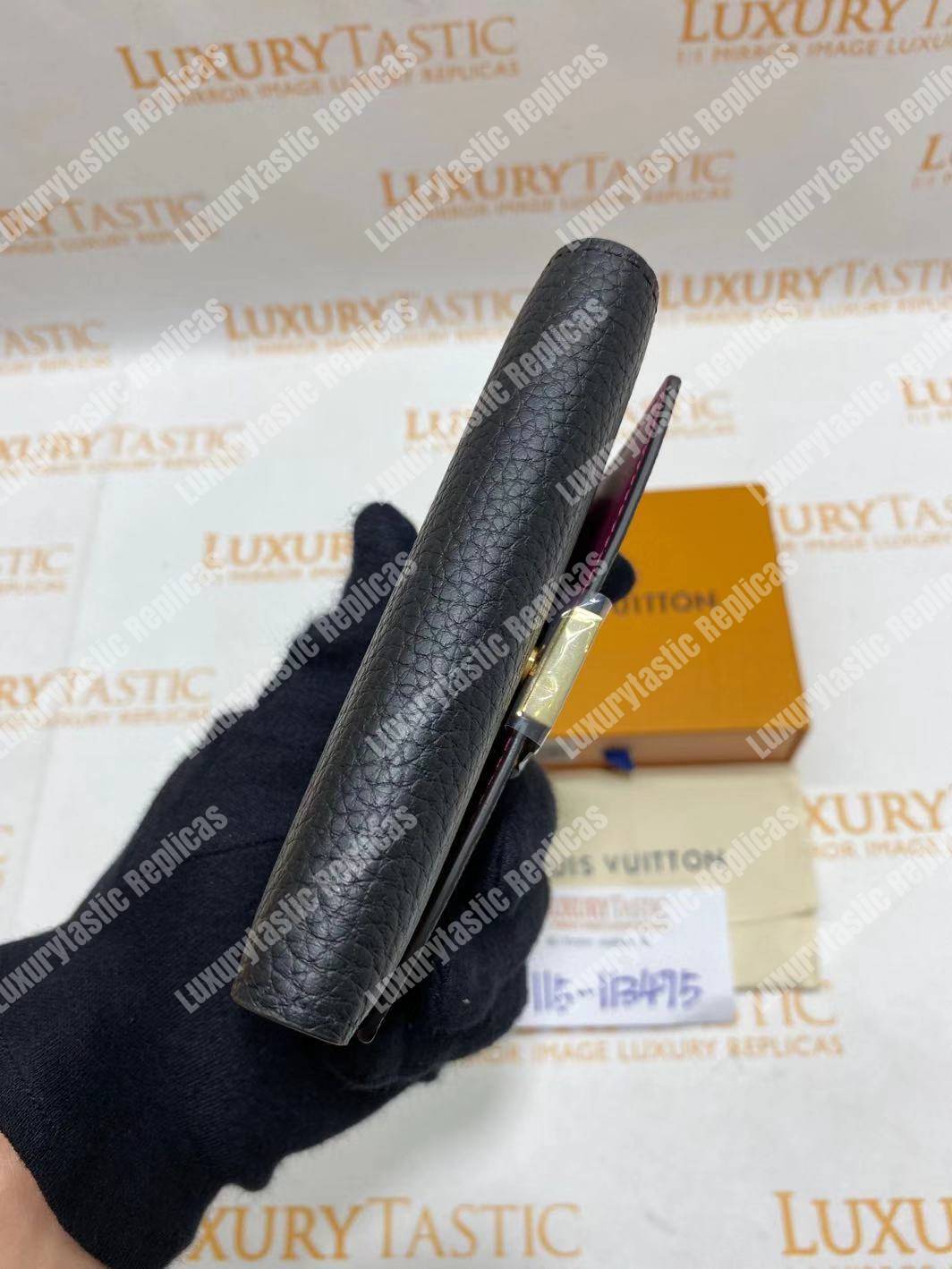 LV Capucines Compact Wallet Noir