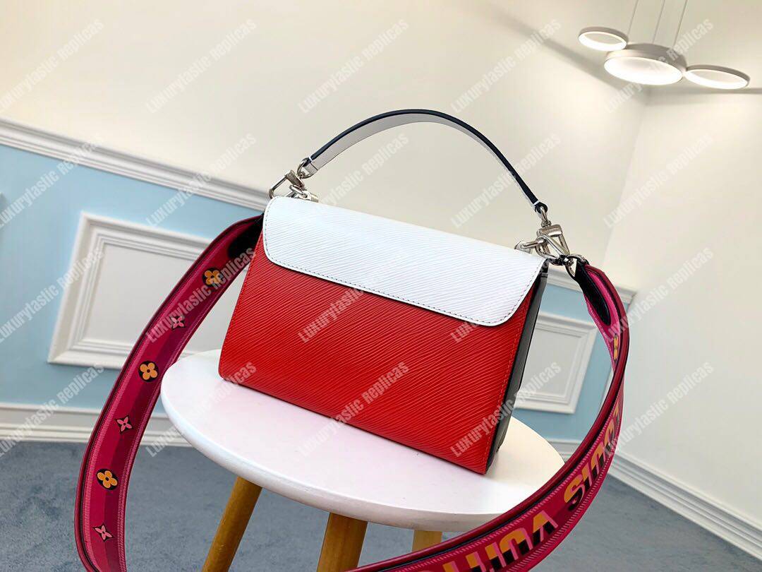 LV Twist MM Epi Blanc/Scarlet