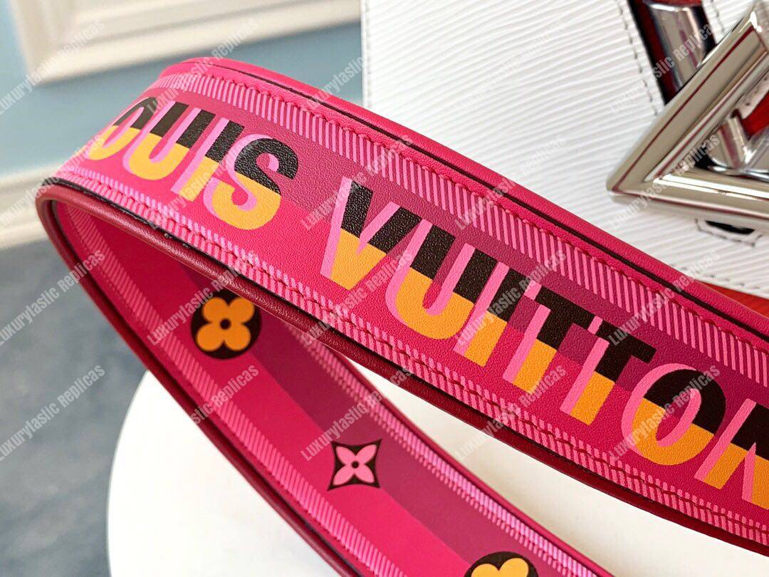 LV Twist MM Epi Blanc/Scarlet