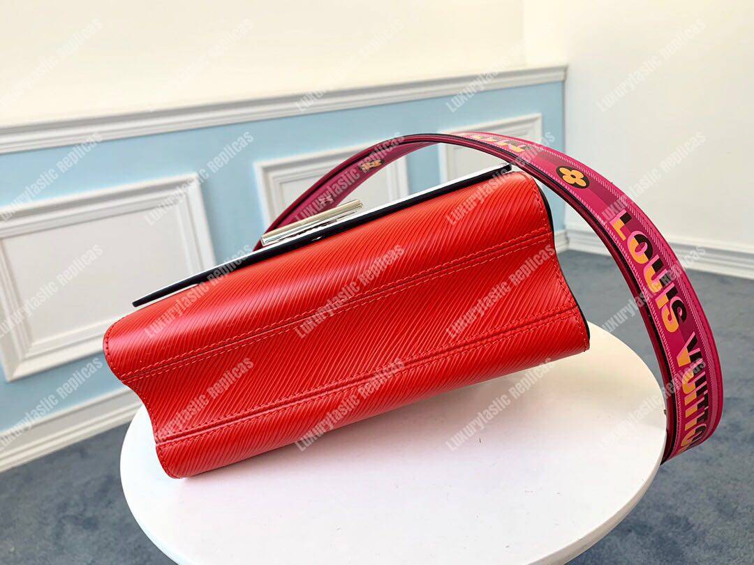 LV Twist MM Epi Blanc/Scarlet
