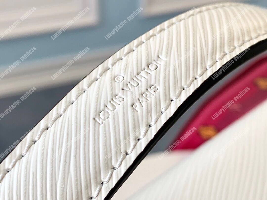 LV Twist MM Epi Blanc/Scarlet