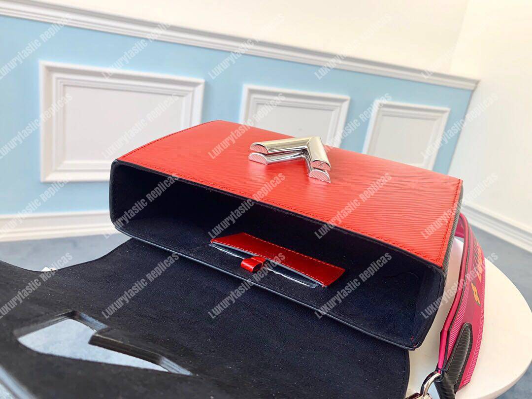 LV Twist MM Epi Blanc/Scarlet