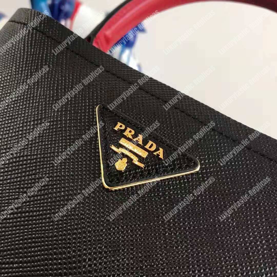 Pra*a panier medium bag black/red