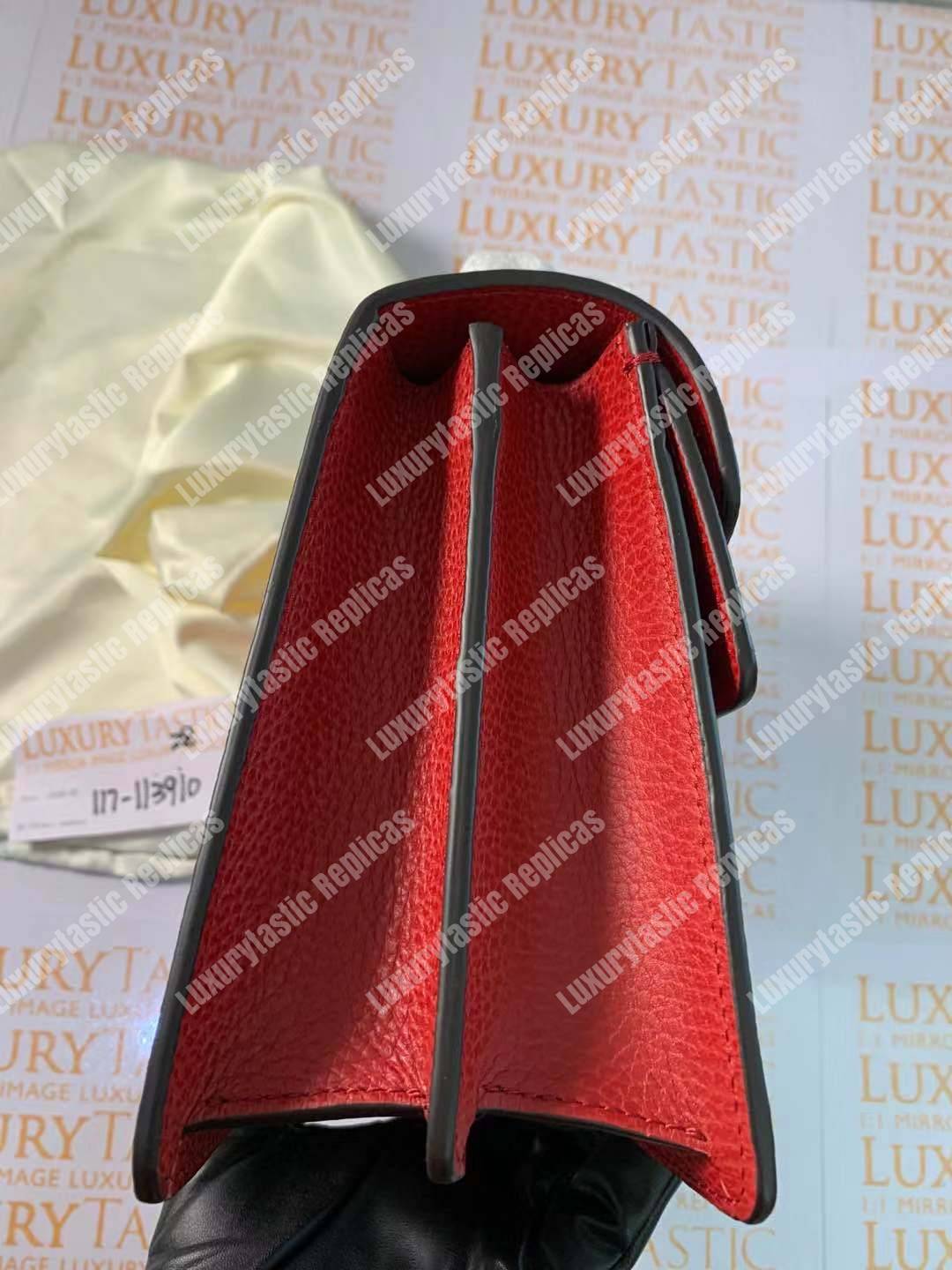 G*u*i dionysus small shoulder bag hibiscus red leather