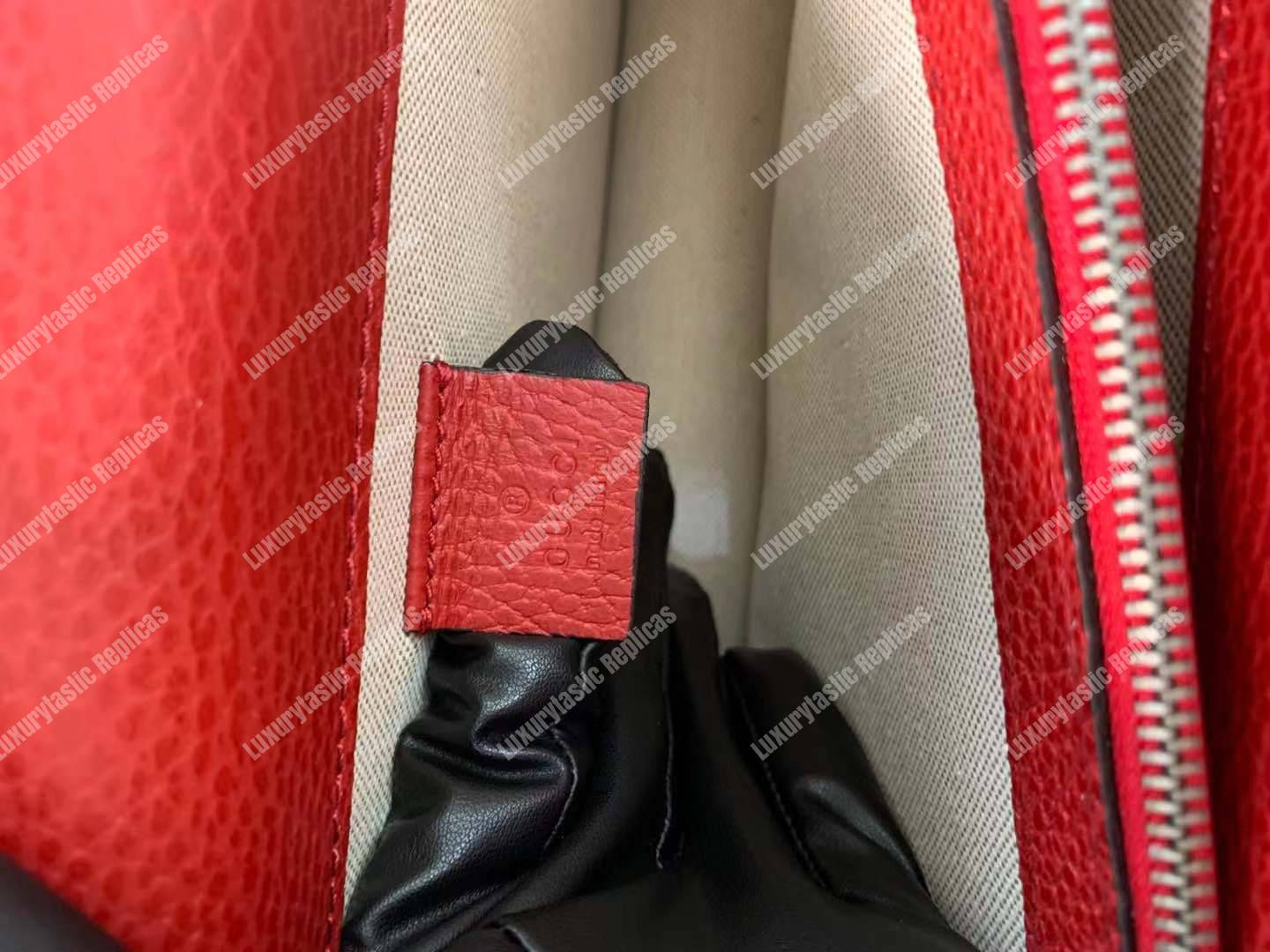 G*u*i dionysus small shoulder bag hibiscus red leather