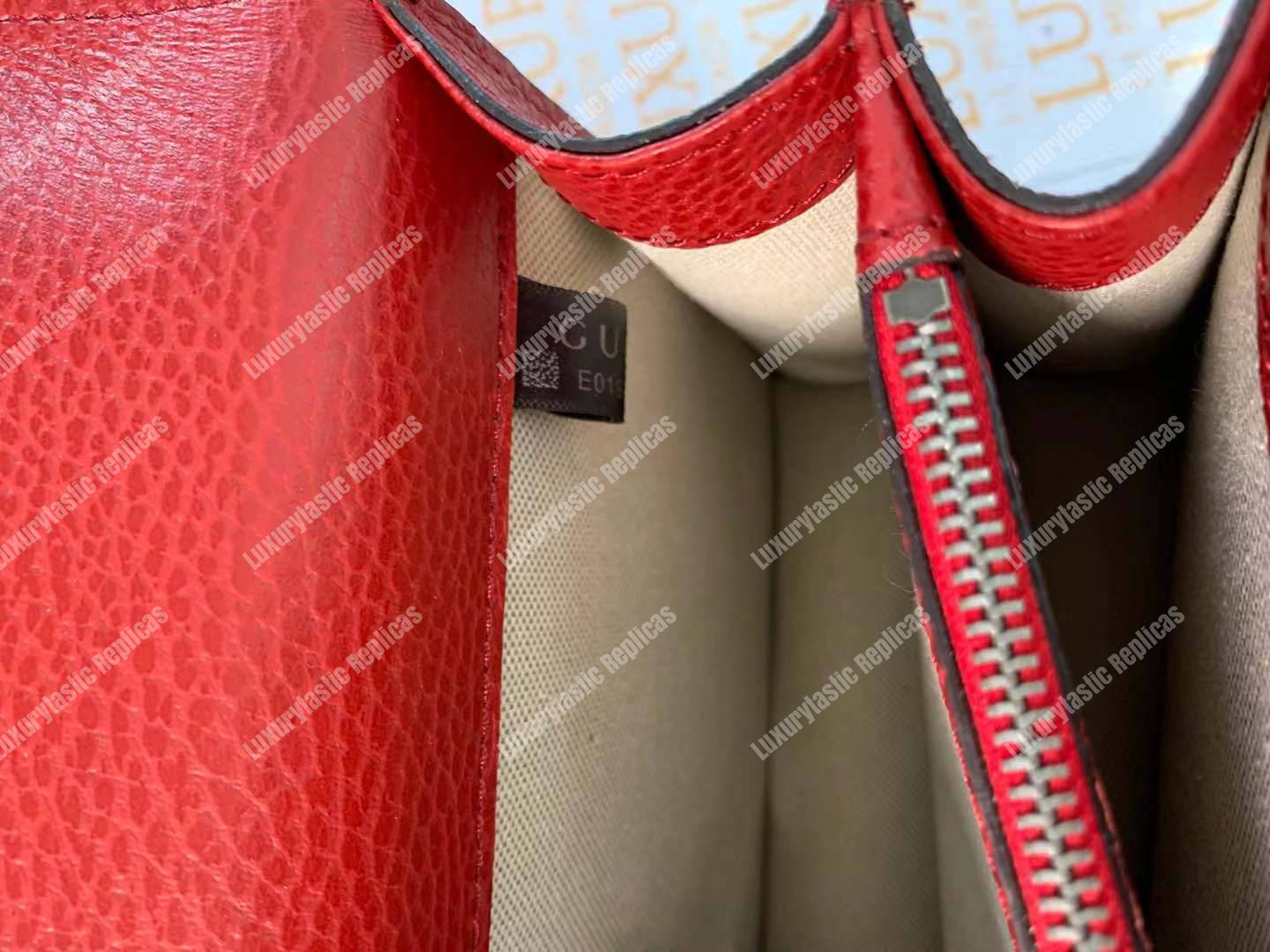 G*u*i dionysus small shoulder bag hibiscus red leather