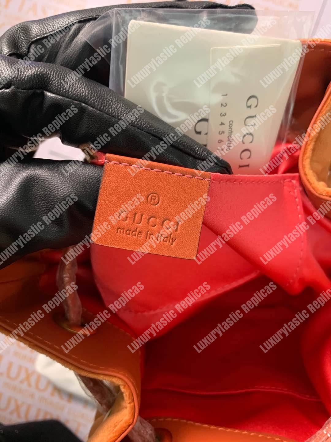 G*u*i gg marmont velvet bucket bag camel